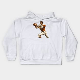 Vintage American Gridiron Football Player Kids Hoodie